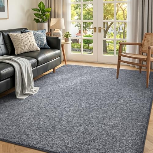 4x6 Grey Blue/White Area Rug Non-Slip Washable Soft for Bedroom Living Room