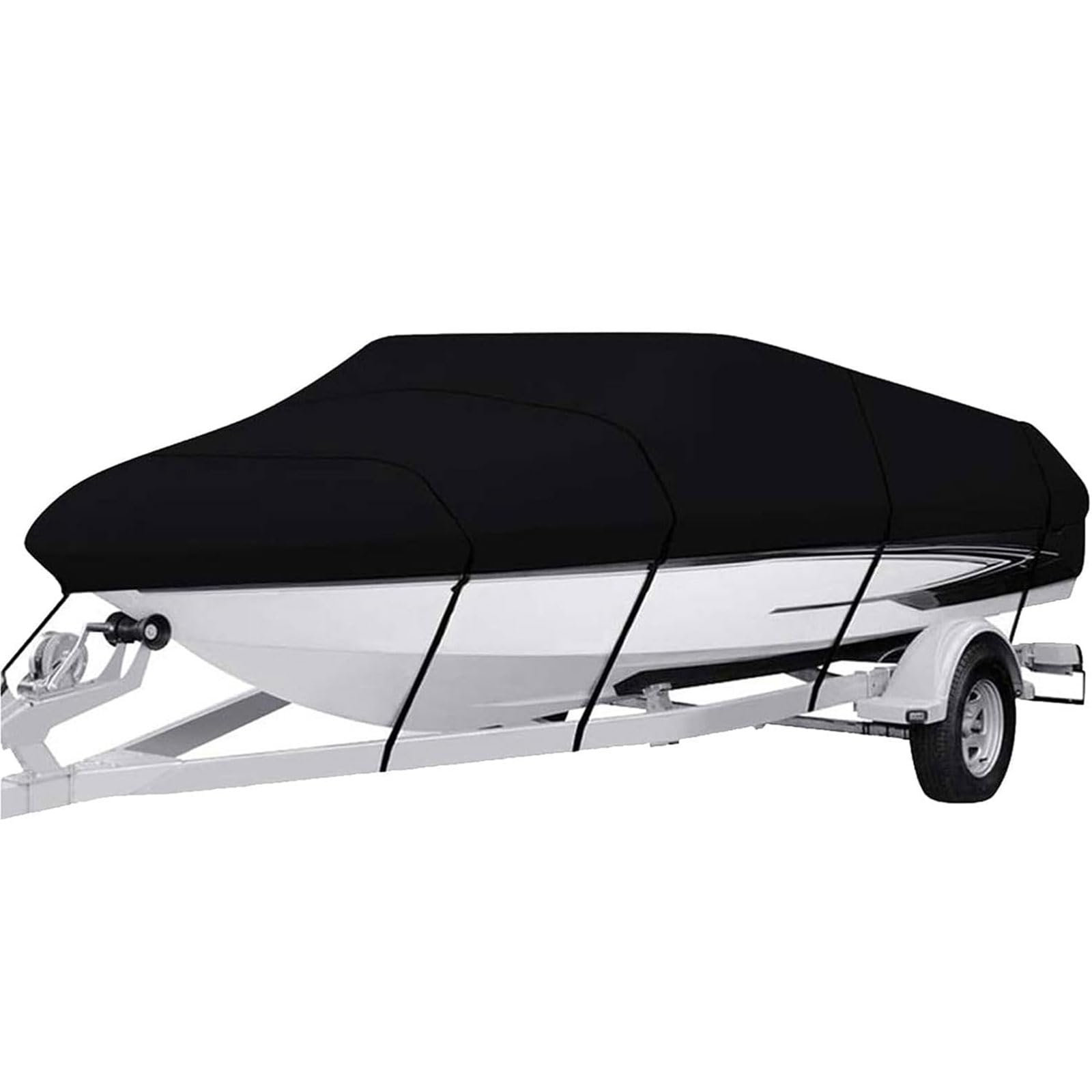 Waterproof Heavy Duty Marine Grade Polyester Canvas Boat Cover for V Shape/V Hull Protection for Your Boat