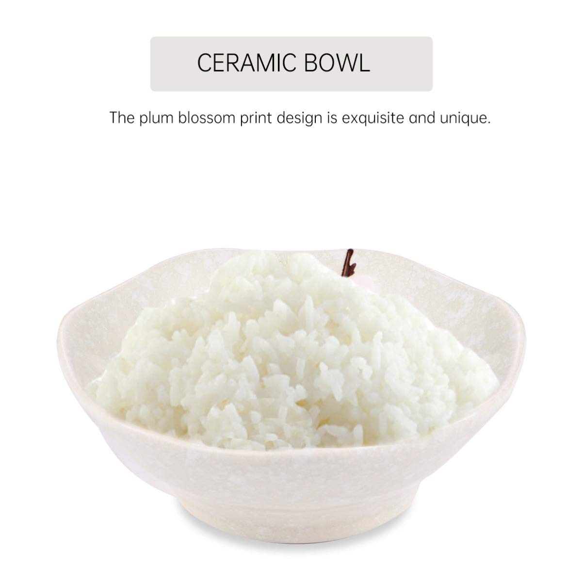 Garneck Set 6 Pezzi Stoviglie in Ceramica Stile Giapponese Casa Pratico e Sicuro Completo di Piatti Ciotole Bicchieri Cucchiai e Bacchette per Uso Quotidiano