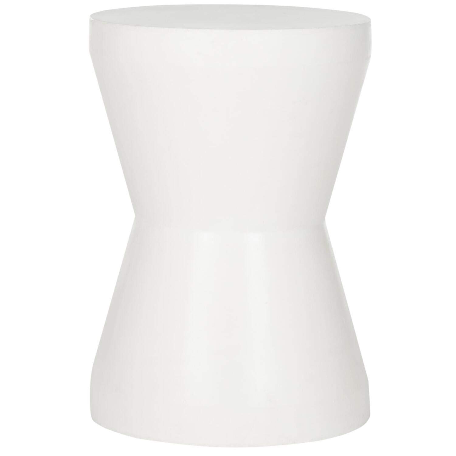 Safavieh Outdoor Collection Torre Modern Concrete Ivory 17.3-inch Accent Table