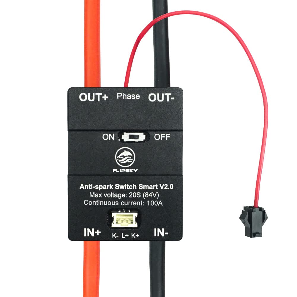 Flipsky Anti Spark Switch Smart Enhanced Come with 16mm LED Button 300A for Electric Skateboard/Ebike/Scooter/Robots