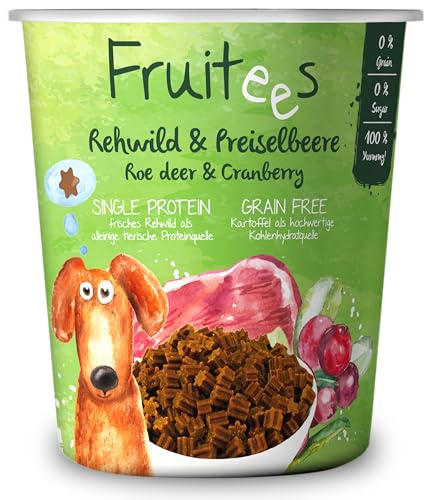 Produktbild von Bosch Fruitees Hunde Snack Rehwild & Preiselbeeren - 4 x 200 g