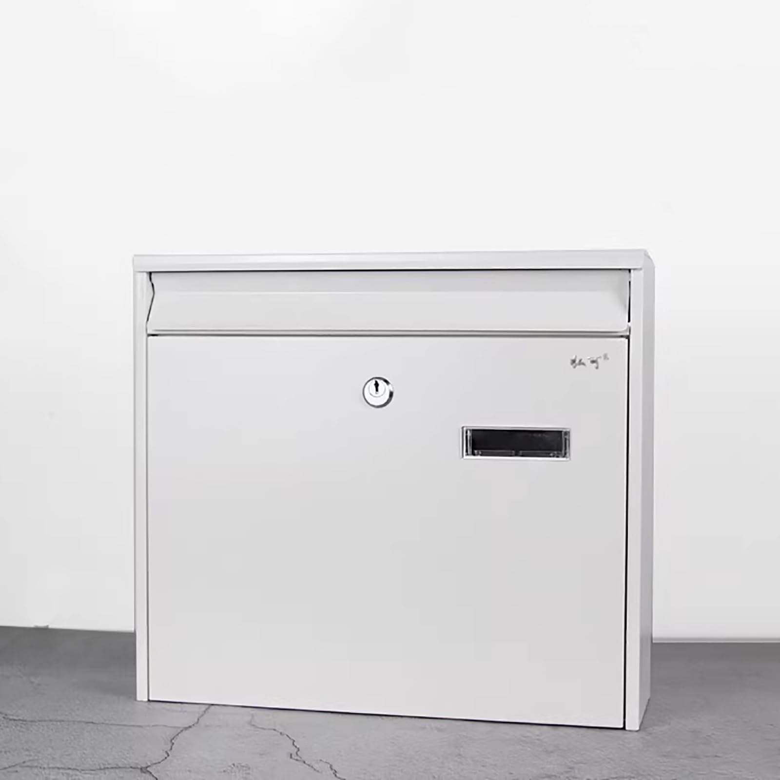 Scatola Di Lettere Di Grande Capacità, Cassetta Di Lettere Sicuro Bloccabile Con Bordo Del Marciapiede, Scatola Di Lettere Moderna Per Buste, Casa E Ufficio(Black)