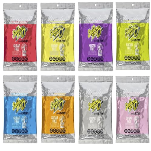 Qwik-Stik Zero Sugar Electrolyte Powdered Beverage Mix, 8 Flavor Variety Pack (Fruit Punch, Lemonade, Grape, Lemon-Lime, Mixed Berry, Orange, Cool Citrus, Strawberry-Lemonade), Sugar-Free Hydration Drink Sticks, 400 Count Bulk Pack image 2