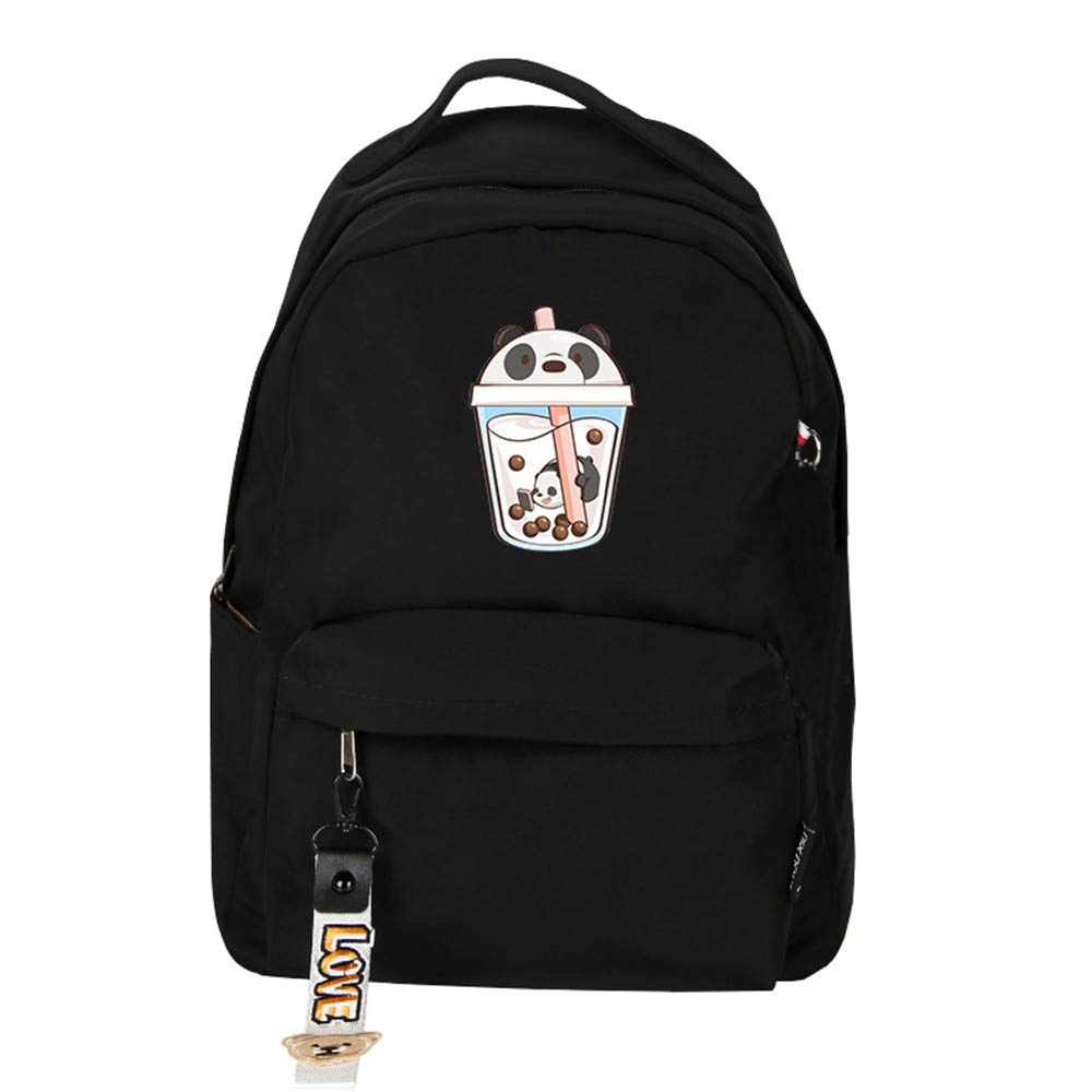 TPS Bear Crepe - Mochila pequeña para niñas, diseño de panda y té con leche