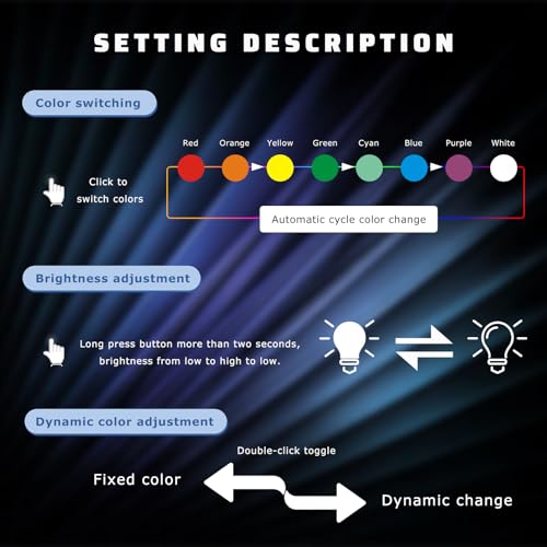 Luz Ambiental LED USB Tipo C para Auto, 2 Pzs miniatura 3