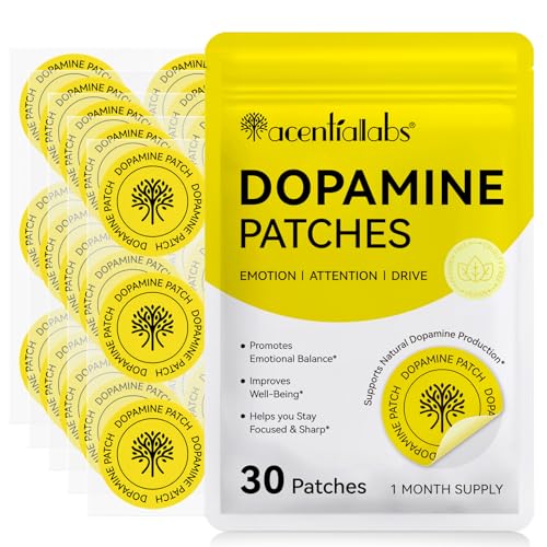 Dopamine Patches Mood & Positivity Support Plant-Based Formula 30 Vegan Patches for Women Men (1)