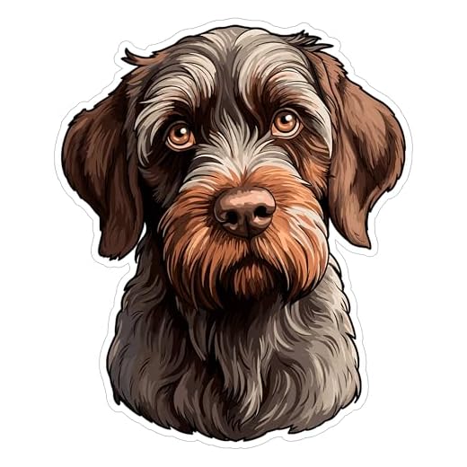 Wirehaired Pointing Griffon Sticker 4 Inch Wildlife Nature Cute - Waterproof Animal Vinyl Decal for Laptop Water Bottle Car Tumbler - Durable Aesthetic Long-Lasting Stickers for Adults ID44990