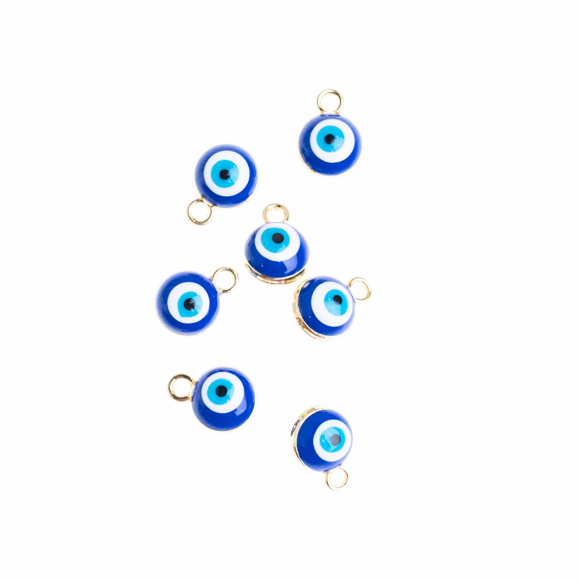 SATRA TRADERSEvil Eye Charm | Size 6mm | 10Pcs | Navy Blue