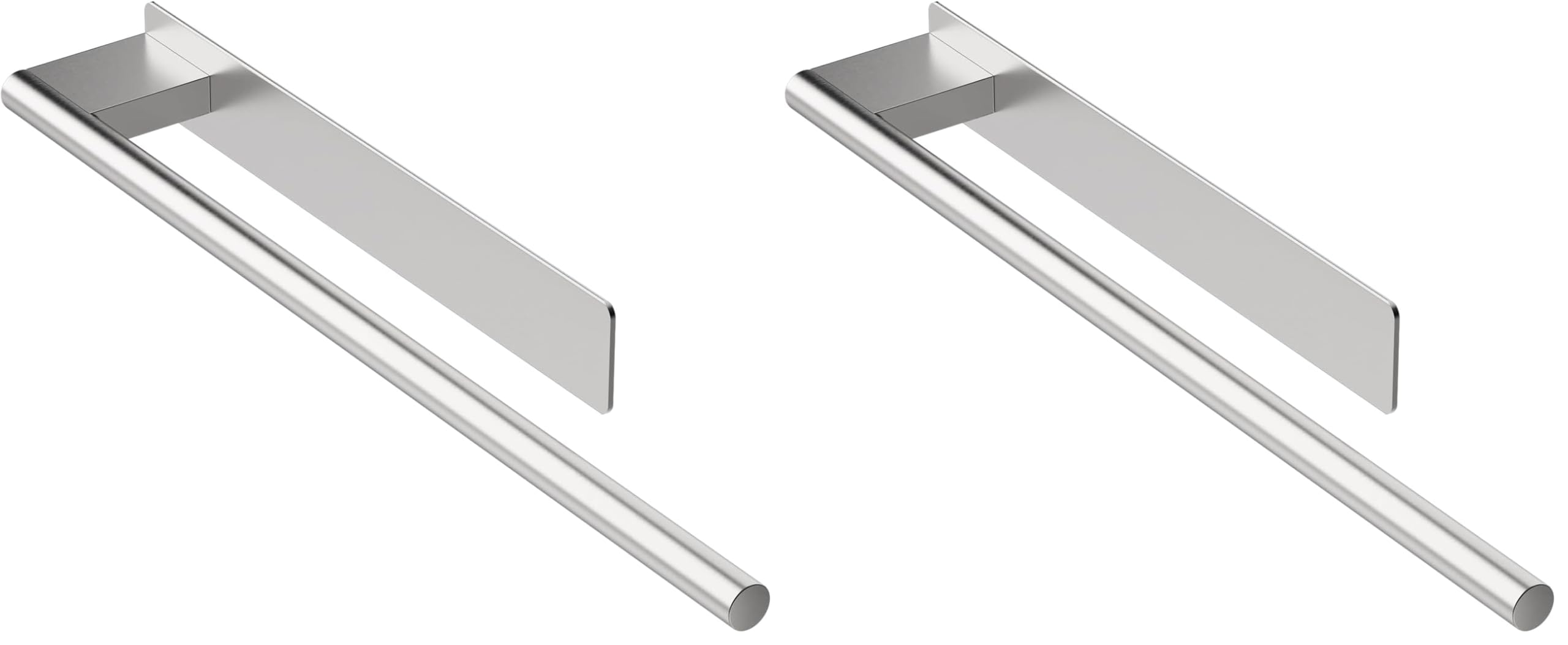 Ibergrif M34453A Adhesive Towel Racks 39CM Towel Rail for Bathroom Towel Racks Bar No Drill, Stainless Steel, Brushed (Pack of 2)