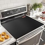 Stove Top Covers For Electric Stove Mat, Heat Resistant Mat for Glass Cooktop Double-Sided Fireproof Waterproof Oilproof 30 x 21 Inches Black
