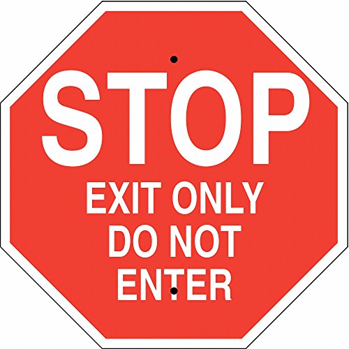 Panneau de circulation Stop Exit Only pour sécuriser les parkings privés Brady