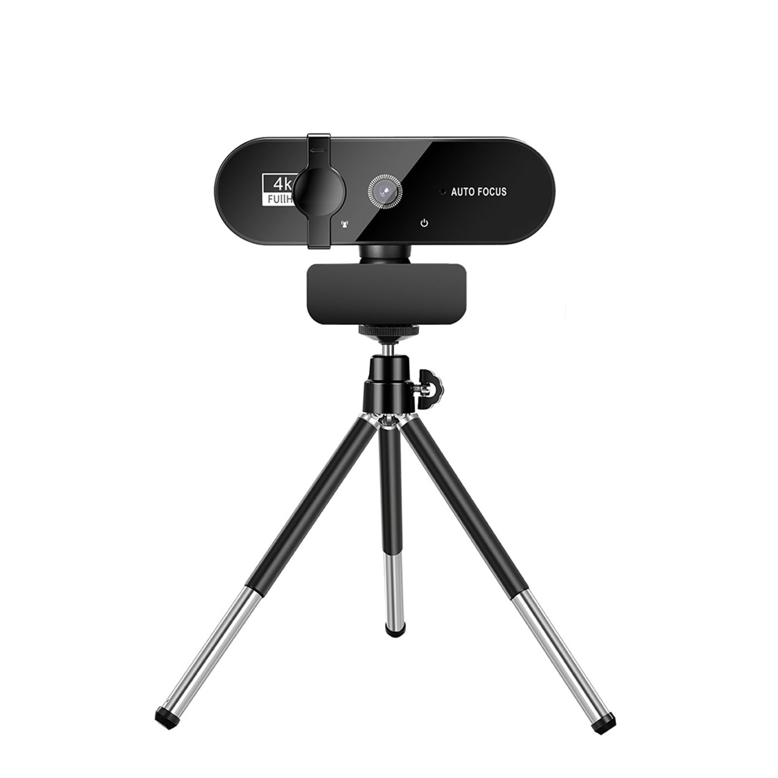 Webcam 4K 1080P Mini cámara 2K Full HD Webcam con micrófono 15-30fps USB Web CAM for PC Laptop Video Shooting Camera(4K with Tripod)