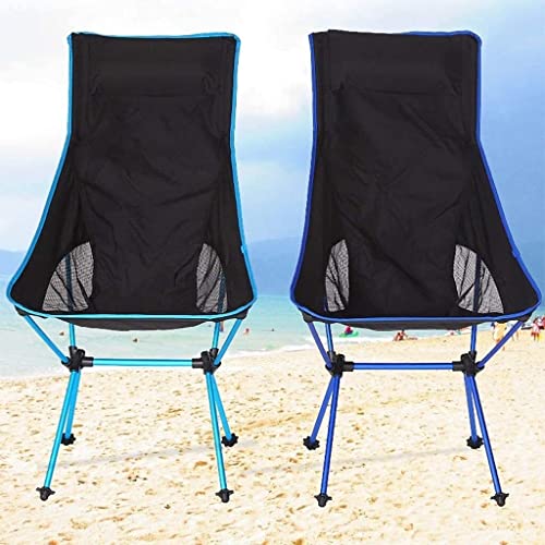 Chaise de camping inclinable et légère avec dossier haut confortable