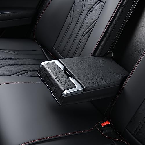 Image of FLORICH Leather Seat Covers Front Pair, Universal Seat Covers for Cars 2PCS, Waterproof Napa Car Seat Cushions, Auto Vehicle Driver Seat Covers Fit for Most Cars Trucks SUV-Black&Red Line