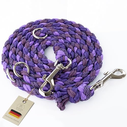 Tailoir Hundeleine 2m geflochten - Leine Hund, Mittelgroße - Große Hunde, Leine verstellbar, Hundeleinen, Dog Leash Führleine, Bissfeste Hundeleine zum Umhängen, Trainingsleine, Freihandleine Paracord