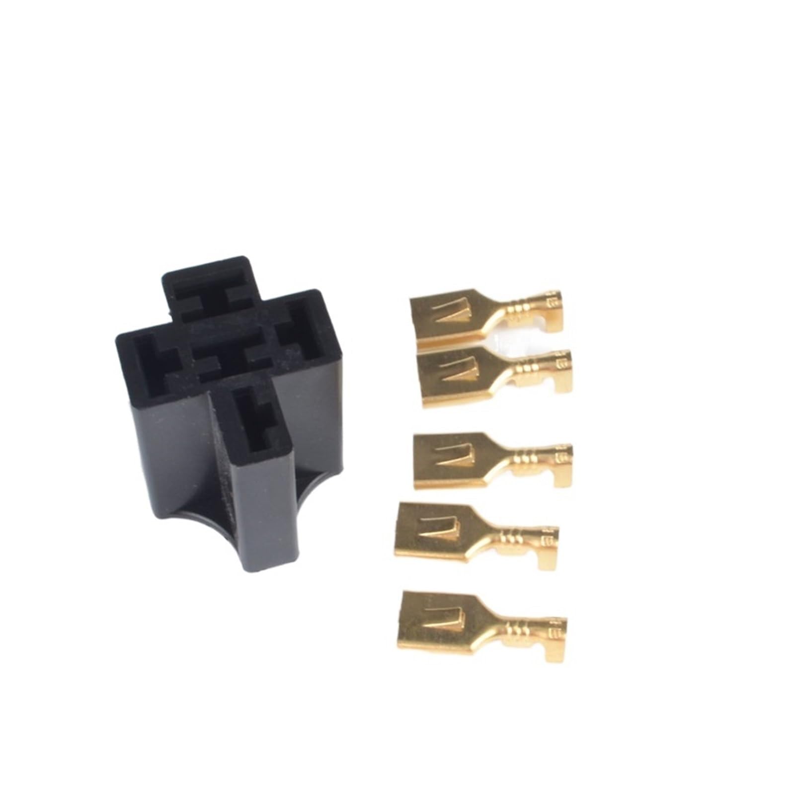 Soporte de enchufe de relé de 5 pines con terminales de cobre de 6.3mm para automoción