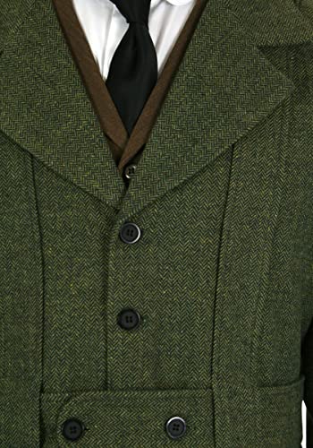 Historical Emporium Men's Norfolk Wool Blend Herringbone Tweed Jacket3