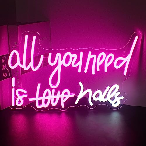 【Ampiamente usato e regalo perfetto】: tutto ciò di cui hai bisogno è la luce al neon per unghie è una decorazione attraente per feste, casa, bar, giardino esterno, pareti della camera da letto, finestre, negozi, salone di bellezza, appartamenti, ristoranti. L'insegna al neon può essere un ottimo regalo per compleanni, Natale, anniversari, matrimoni, vacanze o un caro regalo per amanti, amici, colleghi, bambini.