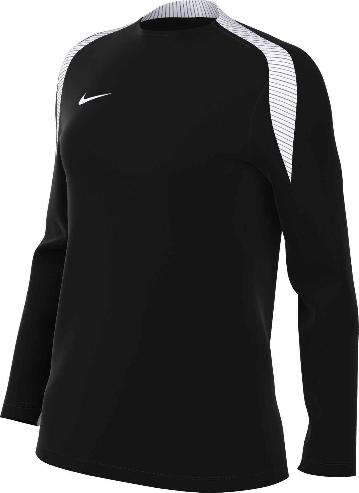 Nike FD7567-010 W NK DF STRK24 Crew TOP K Sweatshirt Women's Black/White/Black/White Size M