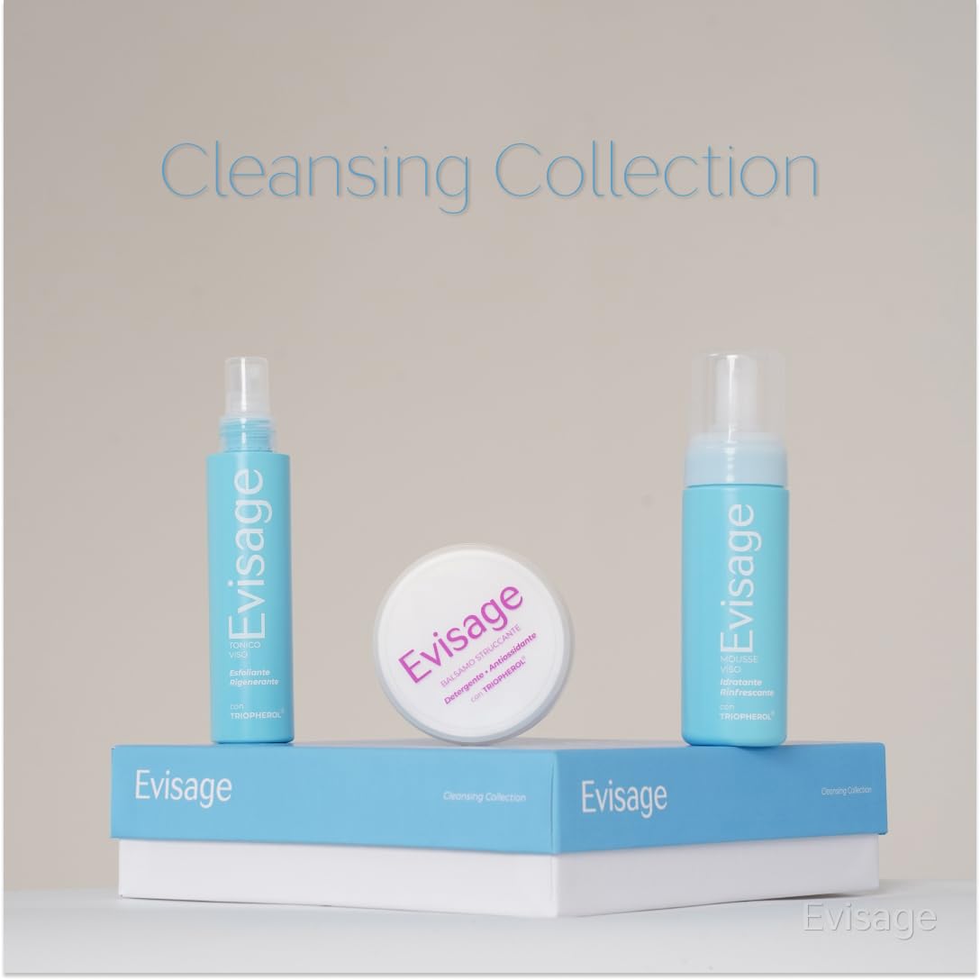 Cleansing Collection Kit Detersione Viso - Skincare Routine Essentials con Balsamo Struccante 100ml + Mousse Detergente 150ml + Tonico Esfoliante 150ml