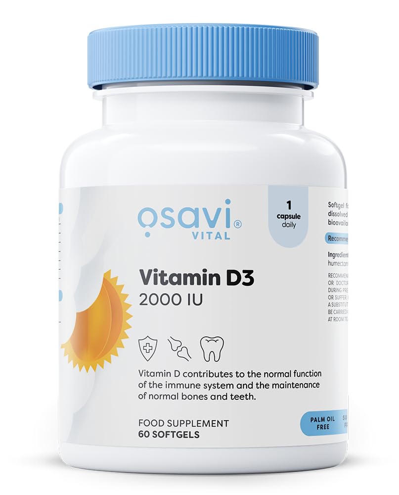 Osavi Vitamin D3 Bone & Immune 2000Iu Softgels - 60 Softgels