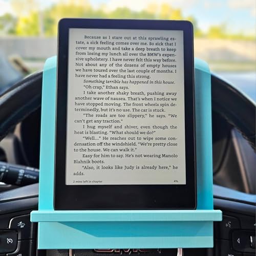 Blue E-Reader, Phone, Tablet Steering Wheel Holder Mount