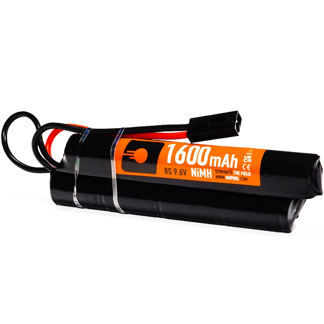 NUPROL Airsoft 9.6V 1600mAh NiMH Crane Battery Small Tamiya Connector