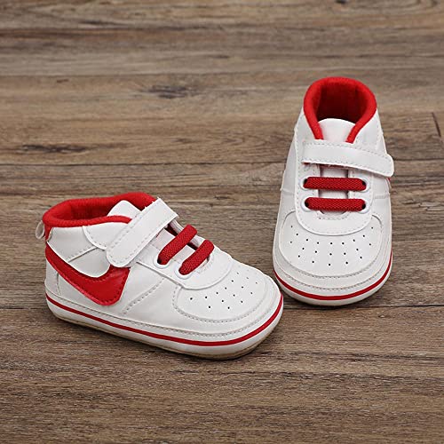 Image of Clowora Unsex Baby Shoes Boys Girls Infant Sneakers Non-Slip Soft Rubber Sole Toddler Crib First Walker Lightweight Shoes