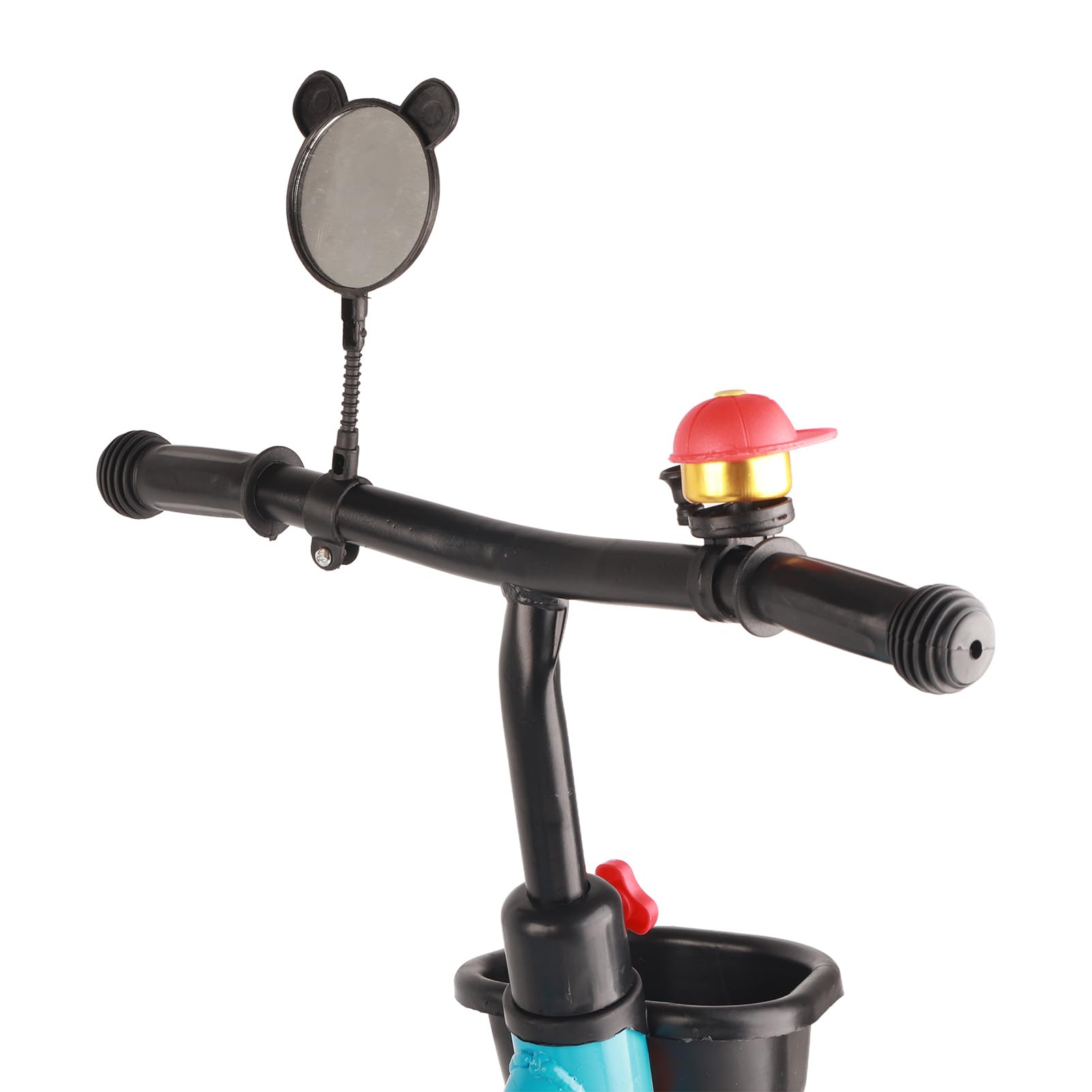 Triciclo para Niños con Cestas de Almacenamiento Delanteras y Traseras, Diseño Bonito y Cómodo para Niños de 2 a 6 Años, Material Metálico (Azul)