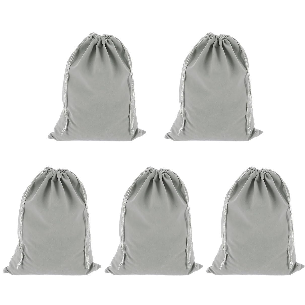 Haimusan 5PCS Big Velvet Drawstring Bags, Mixed 20x30cm Velevet Jewellery Pouches for Gifts, Party Favors