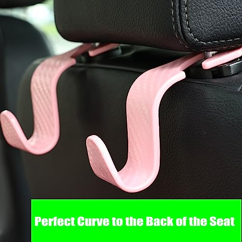 image for Amooca Car Seat Headrest Hook 4 Pack Hanger Universal Vehicle Car Stor