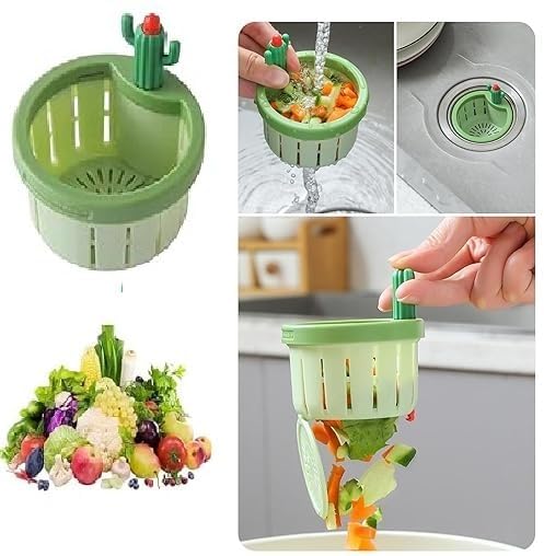BENTOSA Cactus Kitchen Sink Drain Strainer Press Automatic Dumping Basket Multi-Functional Home Use Cactus Sink Basket Kitchen Waste Collector Filter Sink Draining Filter Net Lifting Basket (B0DFY9R9BR) Amazon Price History, Amazon Price Tracker