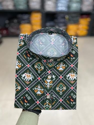 Image of FOXDX Men's Traditional Cotton Floral Printed Only Kurta
