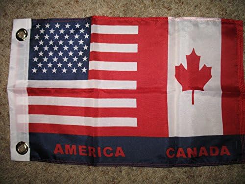 USA Canada American Canadian friendship 12x18 Boat Flag indoor/outdoor image 3