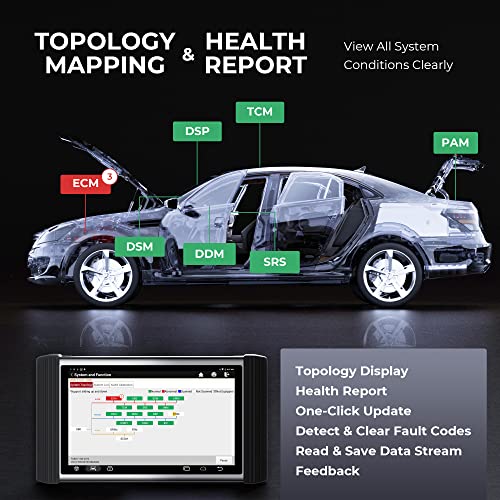 TOPDON Phoenix Pro ECU/ECM Programming Scan Tool, Bi-Directional Control, All System Diagnostic Scanner, Online Coding, 34+ Maintenance Service, OE-Level Diagnosis, 2 Years Free Update