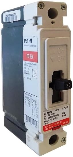 Eaton FD1020 Circuit Breaker,20A,1P,347VAC,FD