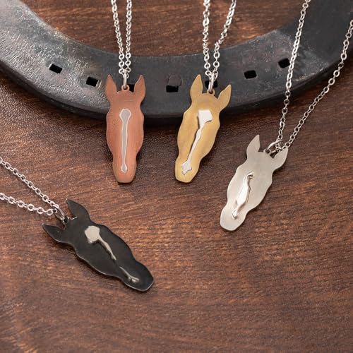 AILIN Custom Horse Necklace For Women Sterling Silver 925/Brass Personalized Horse Head Silhouette Photo Necklace For Her Horses Jewelry Birthday Christmas Gifts2