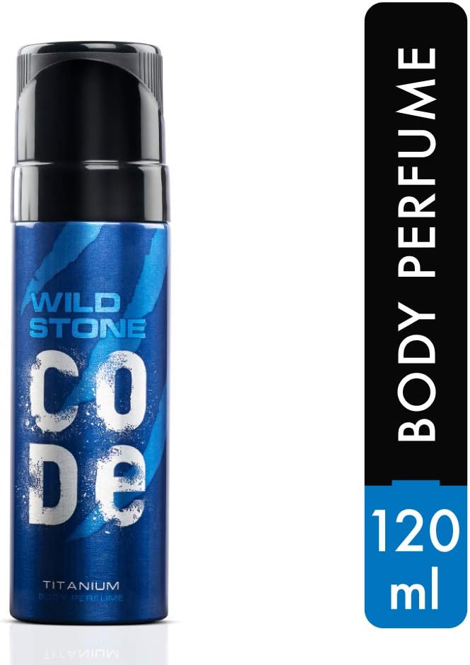 WILD STONE CODE Titanium Body Perfume Spray For Men, 120Ml