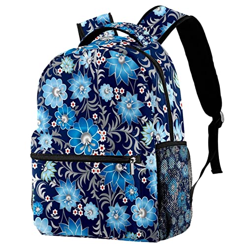 Sac à dos bleu de voyage avec porte-bouteille ergonomique