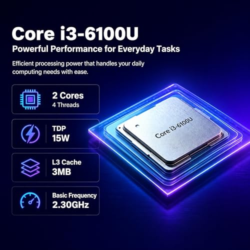 Image of 15.6 inch FHD Laptop, Core i3-6100U, 8GB RAM 256GB SSD