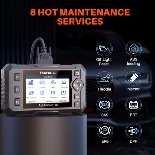 Foxwell Nt624 Elite All System Obd2 Scanner Diagnostic Tool 8 Services Reset Diagnostic Scanner For All Vehicles Abs Bleeding/Injector Coding/Brt/Oil Light/Epb/Sas/Dpf/Throttle, Auto Vin #TOP1