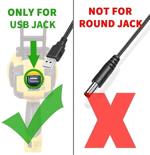 Miniatura 2 de Adaptador de cargador de repuesto USB a USB para foco Stanley Fatmax, Stanley SL10LEDS, SL10LEDSL, TL450, TL600, SAT3S, SS4LS, Zero Trace TL1KPZ