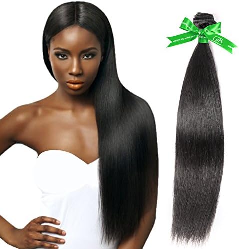 GoldRose Beauty Grade 6A Brazilian Virgin Human Hair Silky Straight Hair Weaving 1 Bundle 14 Inch Natural Black Color