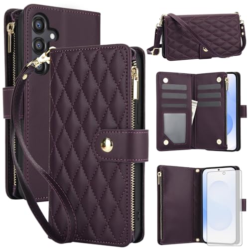 Coque Samsung S26 5G Asuwish avec protège-écran verre trempé et porte-cartes