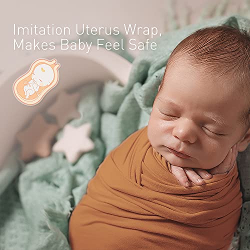 Image of Newborn Baby Swaddle Blanket Unisex Swaddle Wrap Soft Silky Muslin Swaddle Blankets Neutral Receiving Blanket for Newborn Boys and Girls Large 47 x 47 inches(120x120cm) (Claybank)