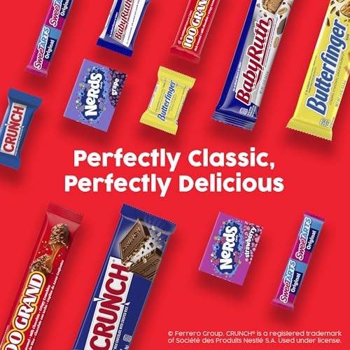 image for Butterfinger, CRUNCH, Baby Ruth, NERDS, SweeTARTS, 160 Count, Candy Va