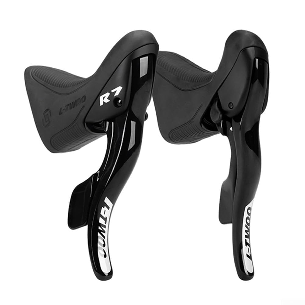leva cambio per bici da strada, 2X7/8/9/10/11 velocità per deragliatore Shimano, costruzione in lega di alluminio (R5 destra)