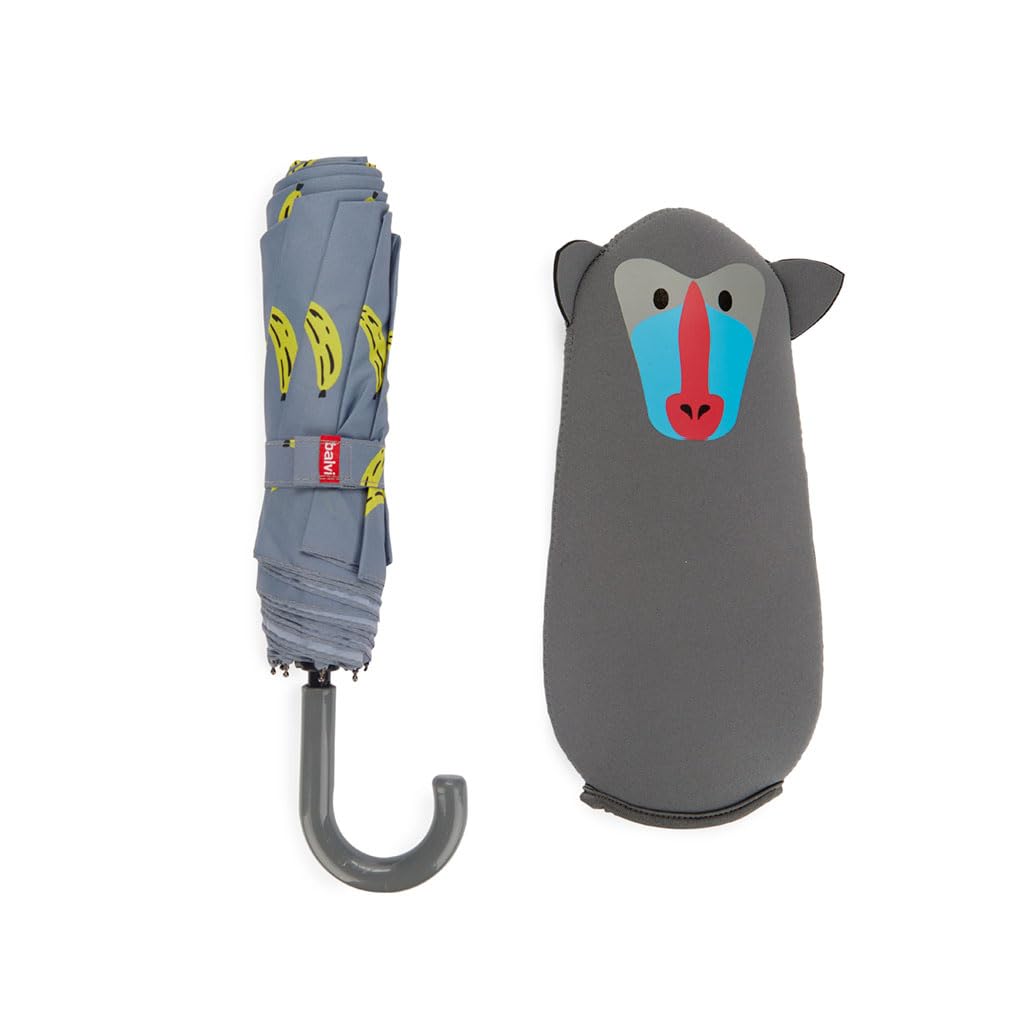 Balvi Ombrello Monkeymbrella Colore grigio Un design con banane ovunque Nylon