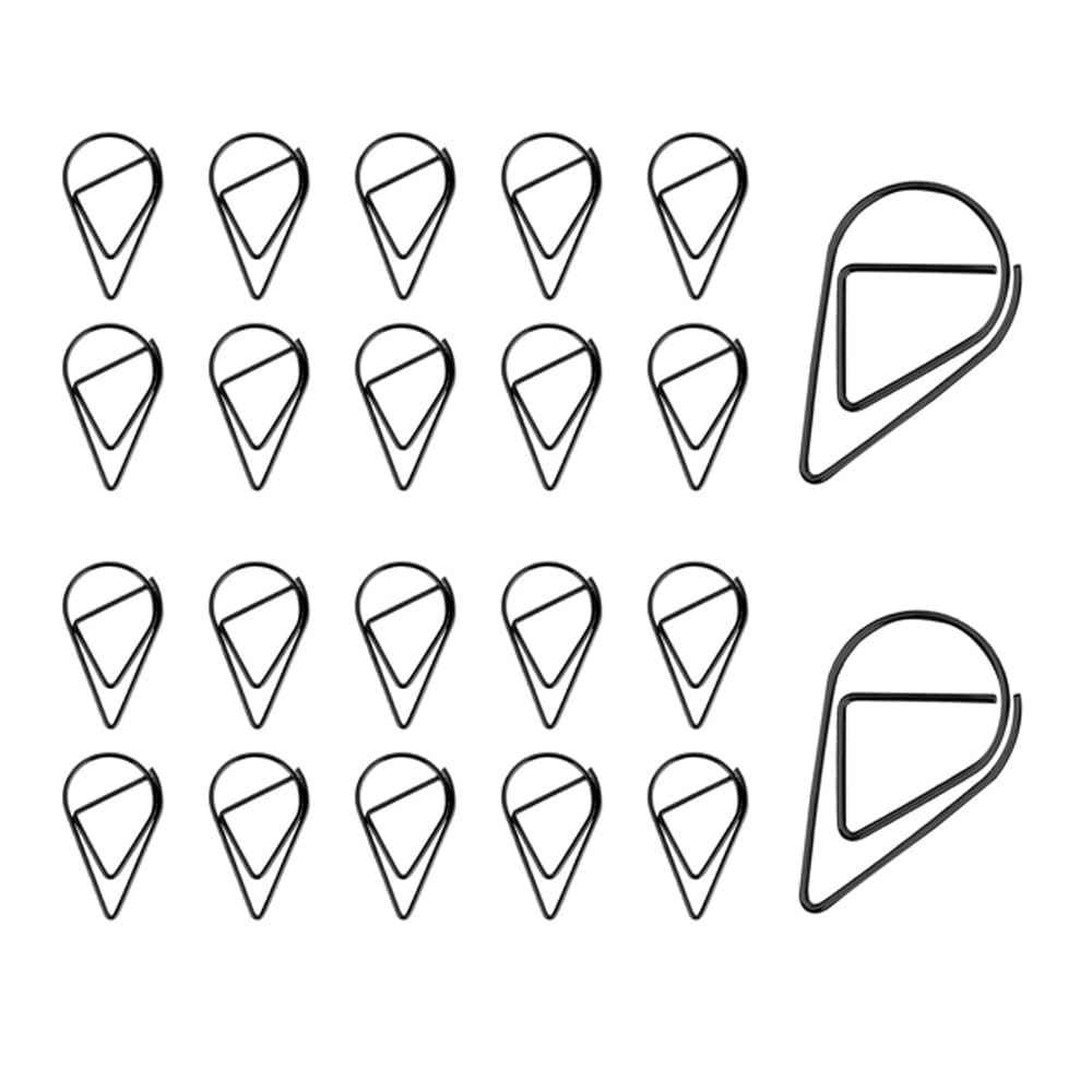 200 Graffette Di Carta A Goccia D'Acqua - Nero, Per Ufficio E Scuola | Segnalibri Decorativi, Metalliche - Foto 5